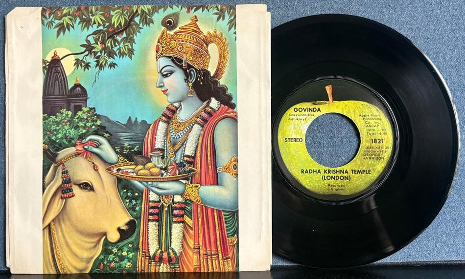 RADHA KRISHNA TEMPLE~GOVINDA /GOVINDA JAI JAI~NM- 1970 APPLE LA PIC SLV~HARRISON