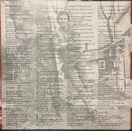 BRUCE SPRINGSTEEN BORN IN THE U.S.A.~1984 CBS MEXICO 1st PRESS LP w/INSERT~INNER