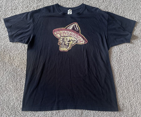 THE SUPERSUCKERS T-SHIRT~SOMBRERO SKULL PRINT~XL~ANVIL TAG~BLACK~EXC COND~RARE
