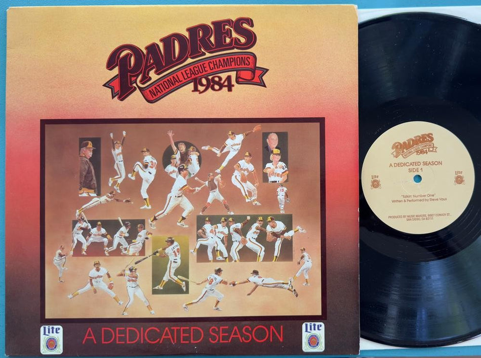 SAN DIEGO PADRES A DEDICATED SEASON 1984 LP~NM~TALKIN NUMBER ONE~JERRY COLEMAN