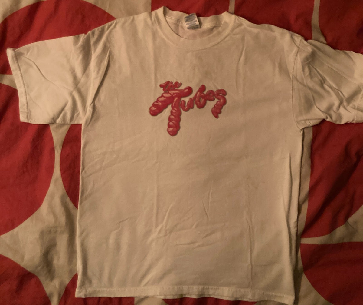 SIGNED FEE WAYBILL~THE TUBES 2000s TOUR SHIRT~WHITE~LRG~GILDEN~WHITE PUNKS DOPE