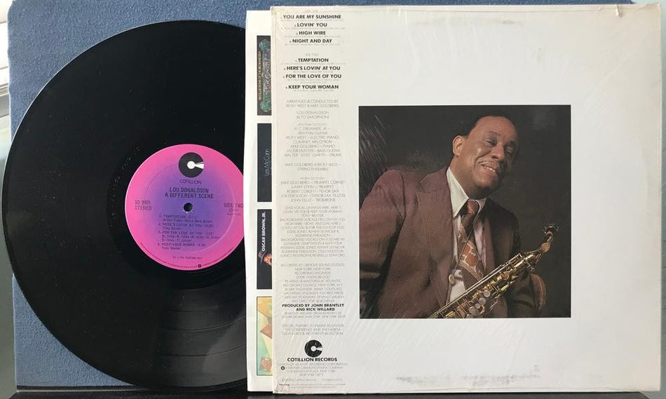 LOU DONALDSON A DIFFERENT SCENE~NM 1976 COTILLION MONARCH 1st PRESS LP w/SHRINK
