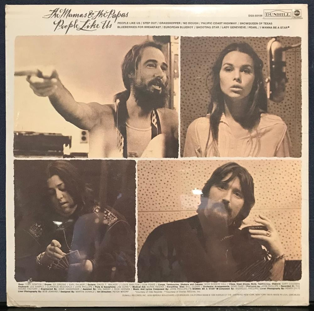 MAMAS AND PAPAS PEOPLE LIKE US~RE-SEALED '71 ABC DUNHILL 1st PRESS LP~DRILL-HOLE