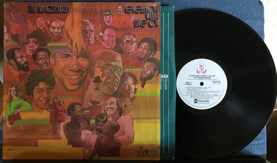 THE MASQUERADERS EVERYBODY WANNA LIVE ON~VG++ 1975 ABC HBS 1st PRESS LP w/SHRINK