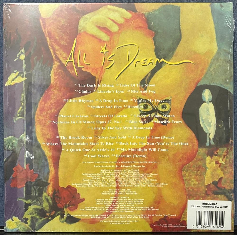MERCURY REV ALL IS DREAM~SEALED 2022 UK YELLLOW/GREEN VINYL 2-LP LIMITED /1,000