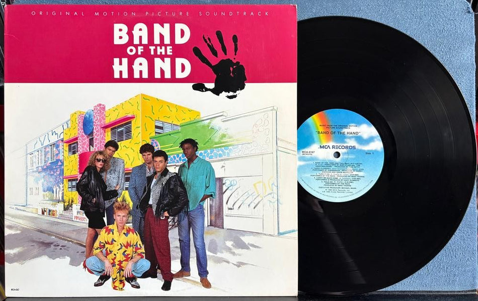 BAND OF THE HAND OST SOUNDTRACK~NM- 1986 MCA LP~BOB DYLAN~THE REDS~ANDY SUMMERS
