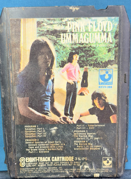 PINK FLOYD UMMAGUMMA ORIG 1969 8-TRACK TAPE~NICE CONDITION~GILMOUR~WATERS