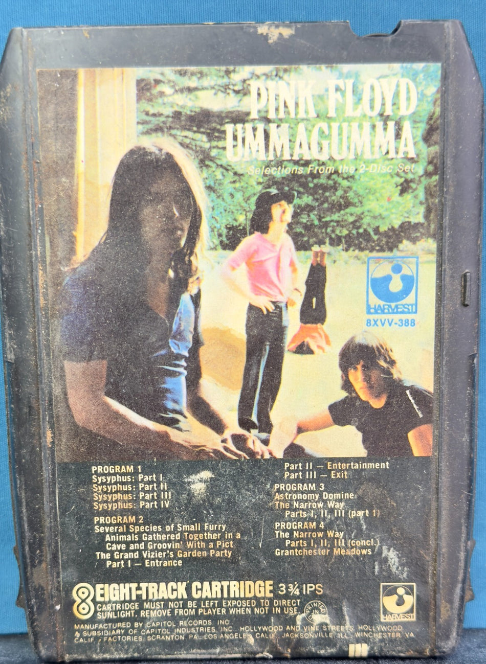 PINK FLOYD UMMAGUMMA ORIG 1969 8-TRACK TAPE~NICE CONDITION~GILMOUR~WATERS