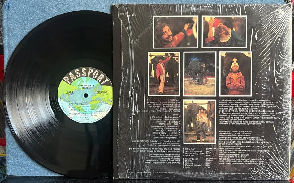 NEKTAR DOWN TO EARTH~'75 PASSPORT G/F 1st PRESS LP~SHRINK~STERLING RL~PROG~PSYCH
