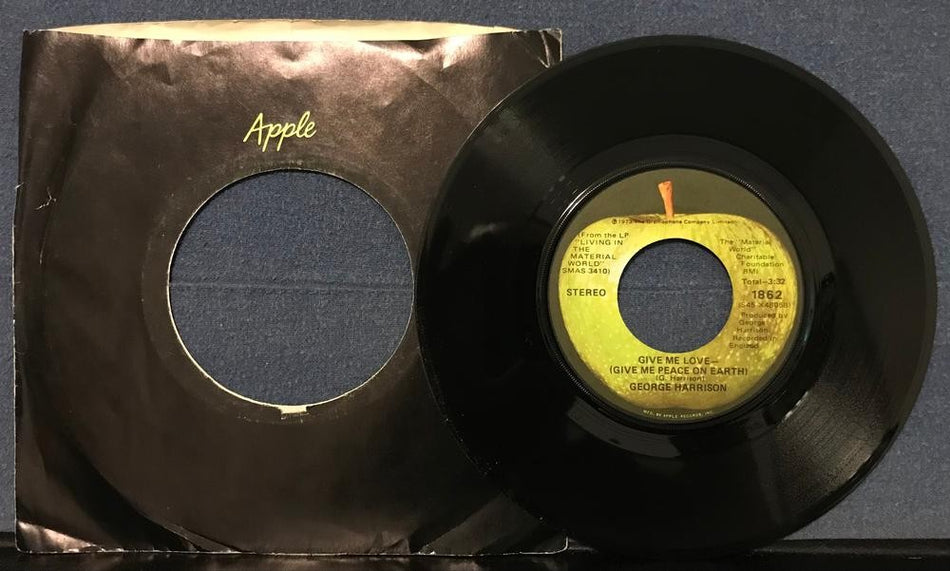 GEORGE HARRISON~GIVE ME LOVE / MISS O'DELL~NM ORG 1973 7-INCH SINGLE w/APPLE SLV