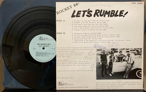 ROCKET 88s LETS RUMBLE~SIGNED 1984 PRO INDIE ARIZONA PRIVATE LABEL LP~BLUES ROCK
