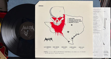 ANIALATOR 1988 SELF-TITLED DEBUT EP~WILD RAGS 1st PRESS LP~INSERTS~THRASH METAL