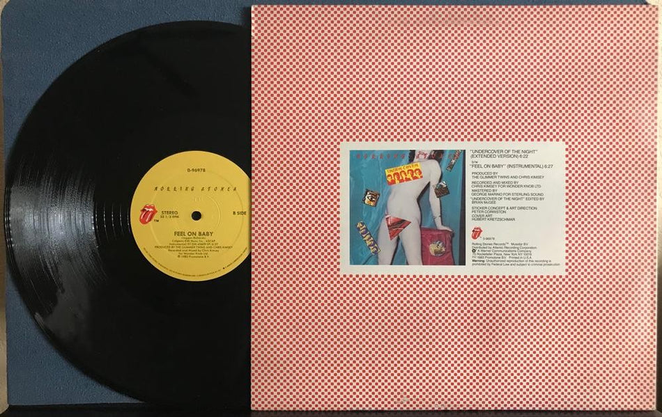 ROLLING STONES UNDERCOVER OF THE NIGHT~'83 12-INCH SINGLE LP~FEEL ON BABY~JAGGER