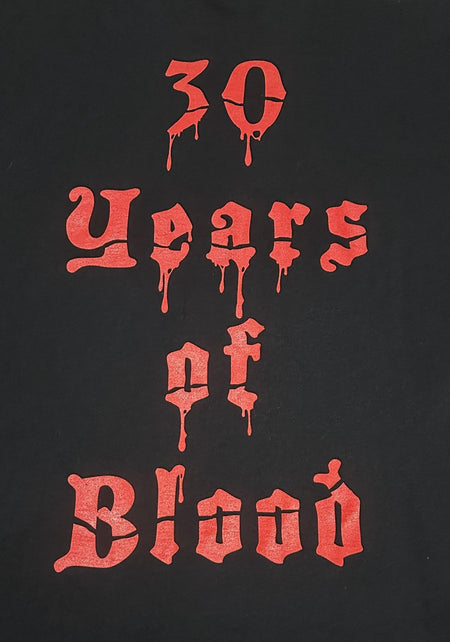 EXODUS 2010s T-SHIRT~30 YEARS OF BLOOD~ORIGINAL~XL~BLACK~EXC COND~RARE~VINTAGE