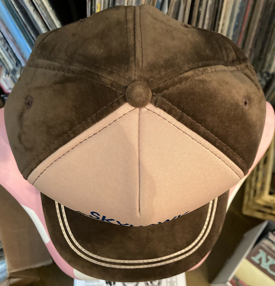 VINTAGE SKYHAWK HELICOPTERS VELOUR SNAPBACK TRUCKER HAT~NWOT~UNWORN~1970s 80s