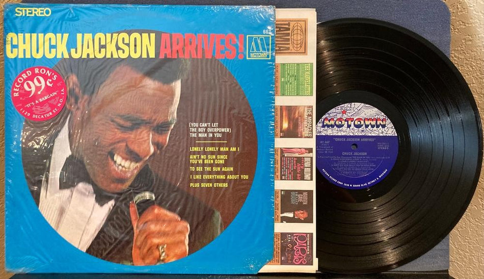 CHUCK JACKSON ARRIVES~NM 1968 MOTOWN LP w/SHRINK~INDIANAPOLIS PRESS~DEEP GROOVE