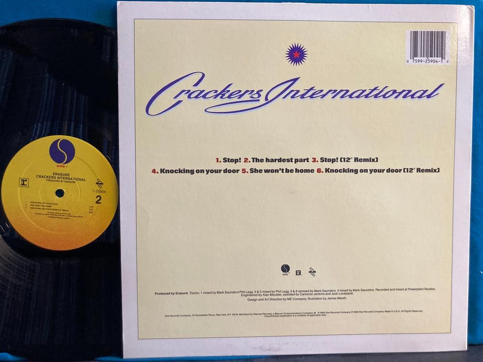 ERASURE CRACKERS INTERNATIONAL~NM 1988 SIRE PROMO~SYNTH~NEW ORDER~JOY DIVISION