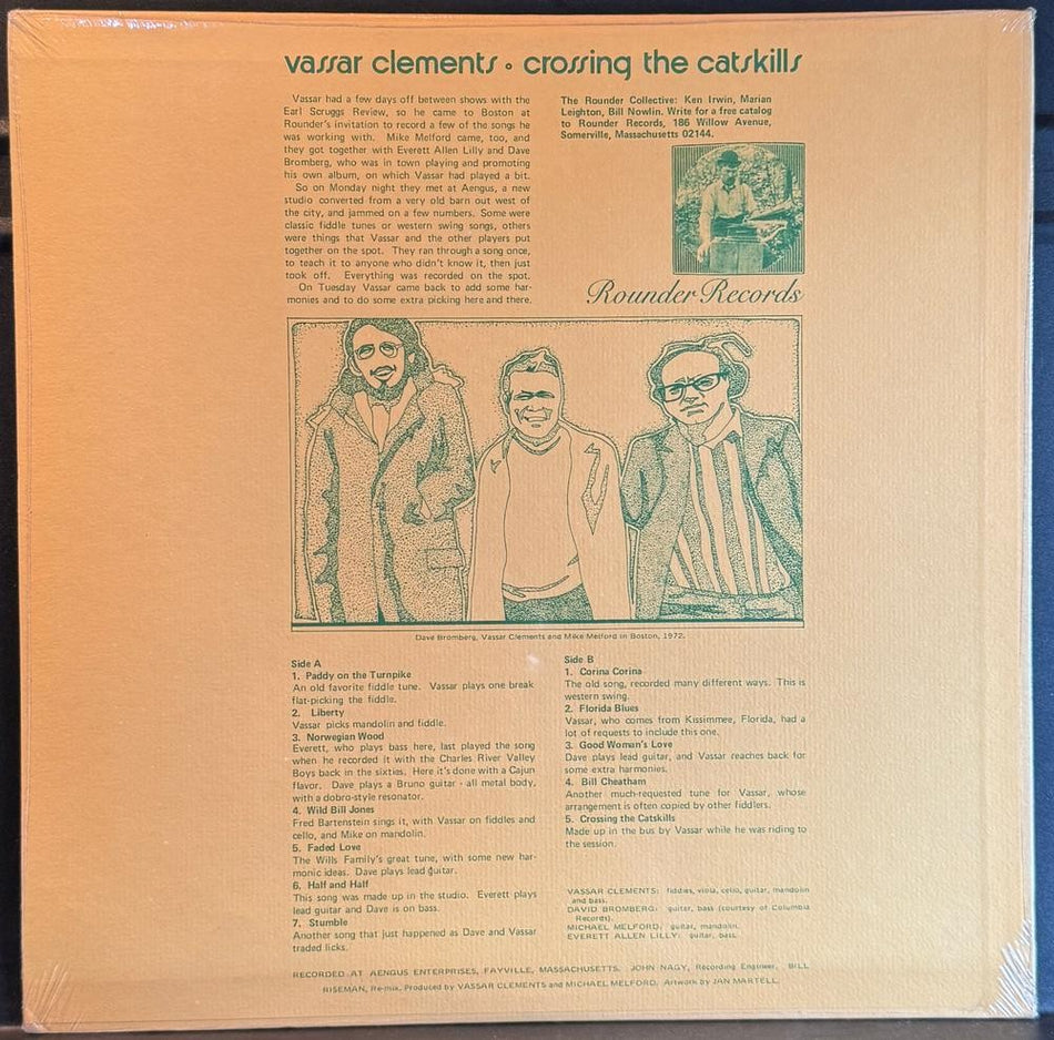 VASSAR CLEMENTS CROSSING THE CATSKILLS~SEALED 1973 BLUEGRASS LP~DAVID BROMBERG
