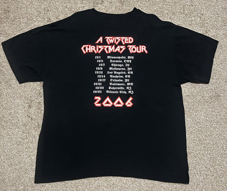 TWISTED SISTER 2006 TOUR T-SHIRT~A TWISTED CHRISTMAS~XL~BLACK~EXC~RARE~VINTAGE