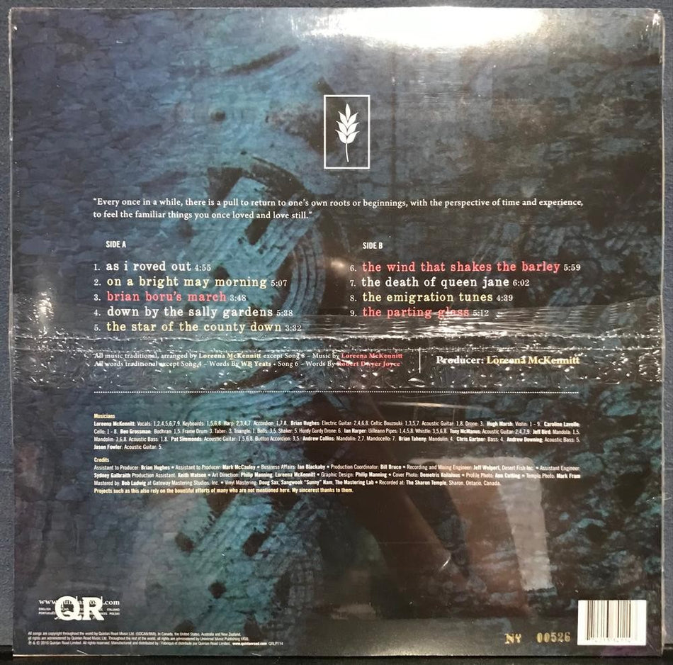 LOREENA McKENNITT WIND THAT SHAKES THE BARLEY~RARE SEALED 2010 NUMBERED 180g LP