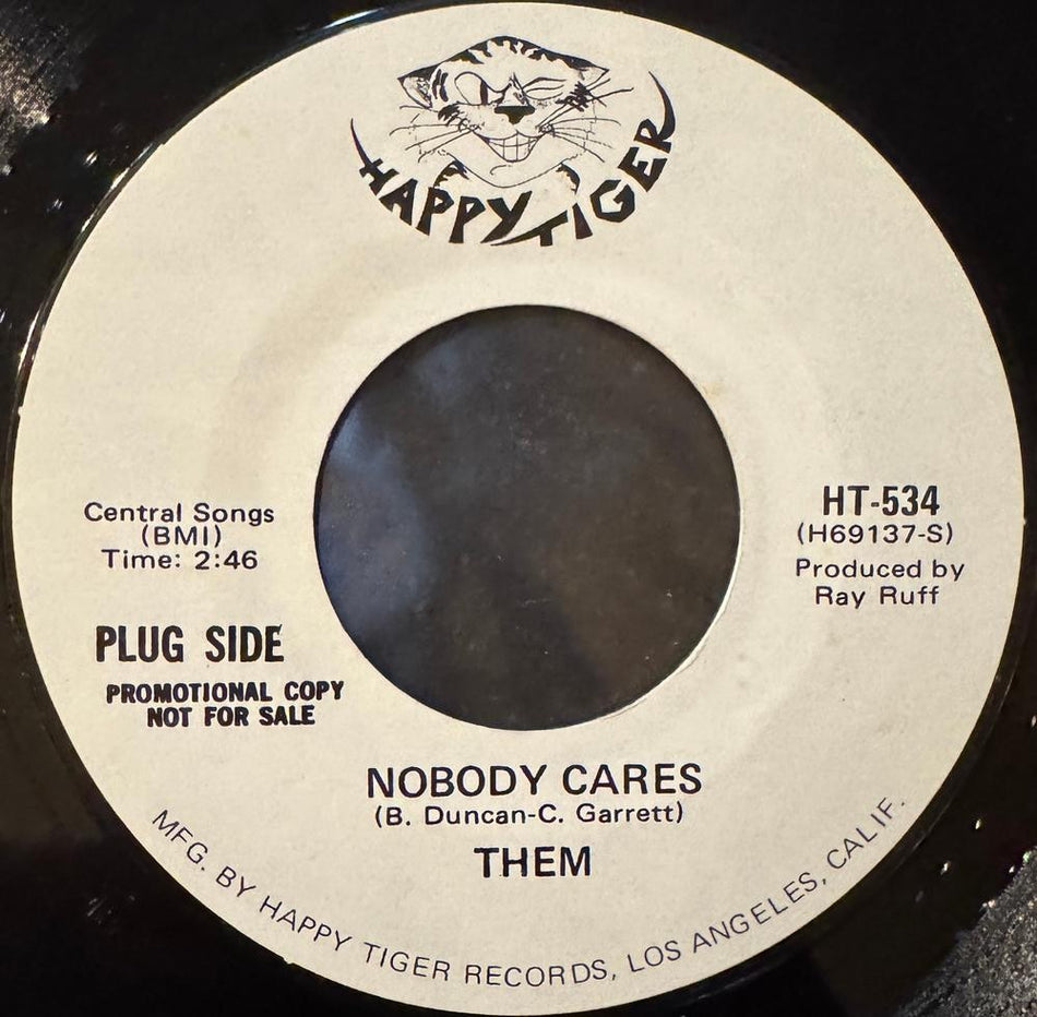 THEM NOBODY CARES/ MEMPHIS LADY~NM RARE 1970 WHITE LABEL PROMO~PSYCH