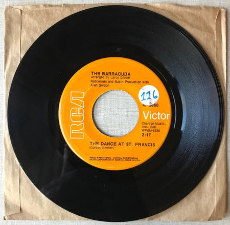 THE BARRACUDA~DANCE AT ST. FRANCIS / LADY FINGERS~1968 RCA VICTOR 7' 45 RPM SNGL