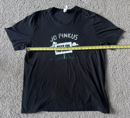 JD PINKUS T-SHIRT~KEEP ON THE GRASS~BELLA + CANVAS~2XL~BLACK~BUTTHOLE SURFERS