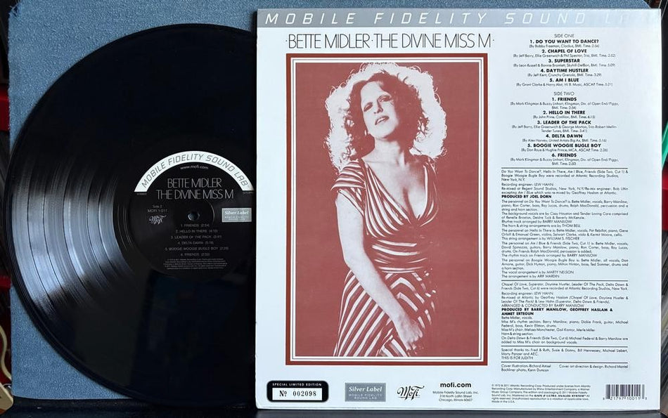 BETTE MIDLER THE DIVINE MISS M~VG++ LIMITED NUMBERED 2011 MFSL AUDIOPHILE RM LP