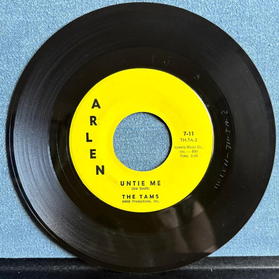 THE TAMS~DISILLUSIONED / UNTIE ME~1962 ARLEN 7-INCH 45 SINGLE~DOO WOP~R+B~BALLAD