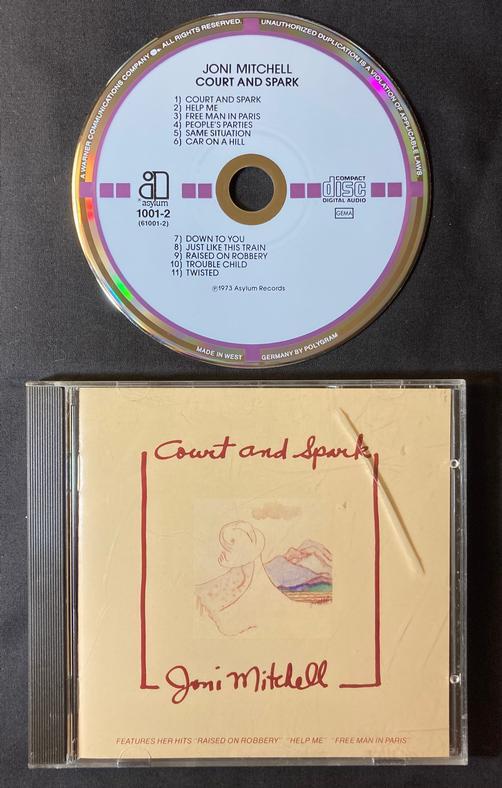 JONI MITCHELL~COURT AND SPARK~NM 1974 ASYLUM EU CD~MADE IN WEST GERMANY~SOFT POP