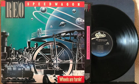 REO SPEEDWAGON WHEELS ARE TURNIN~ORG 1984 EPIC PITMAN FIRST PRESS LP w/INNER SLV
