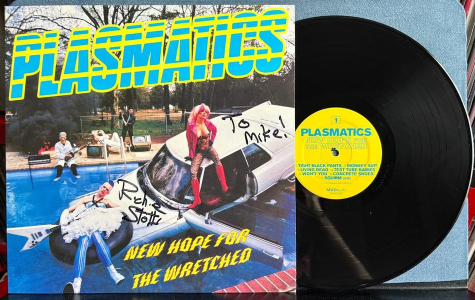 PLASMATICS NEW HOPE FOR THE WRETCHED~SIGNED! 2015 MVD RE LP~RICHIE STOTTS~PUNK