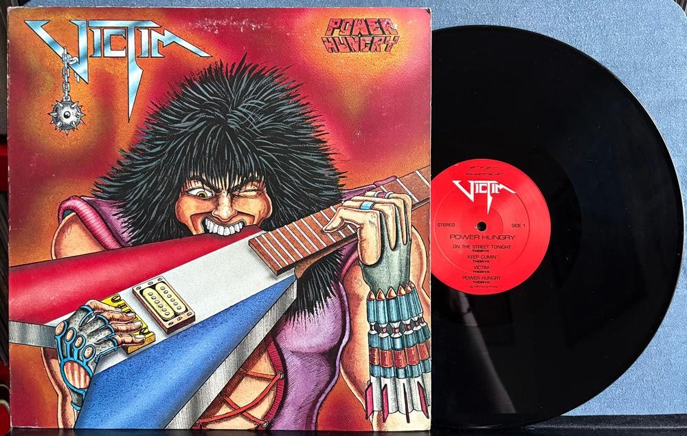 VICTIM POWER HUNGRY~RARE ORIG 1984 POP RECORDS PRIVATE LABEL LP~HEAVY METAL