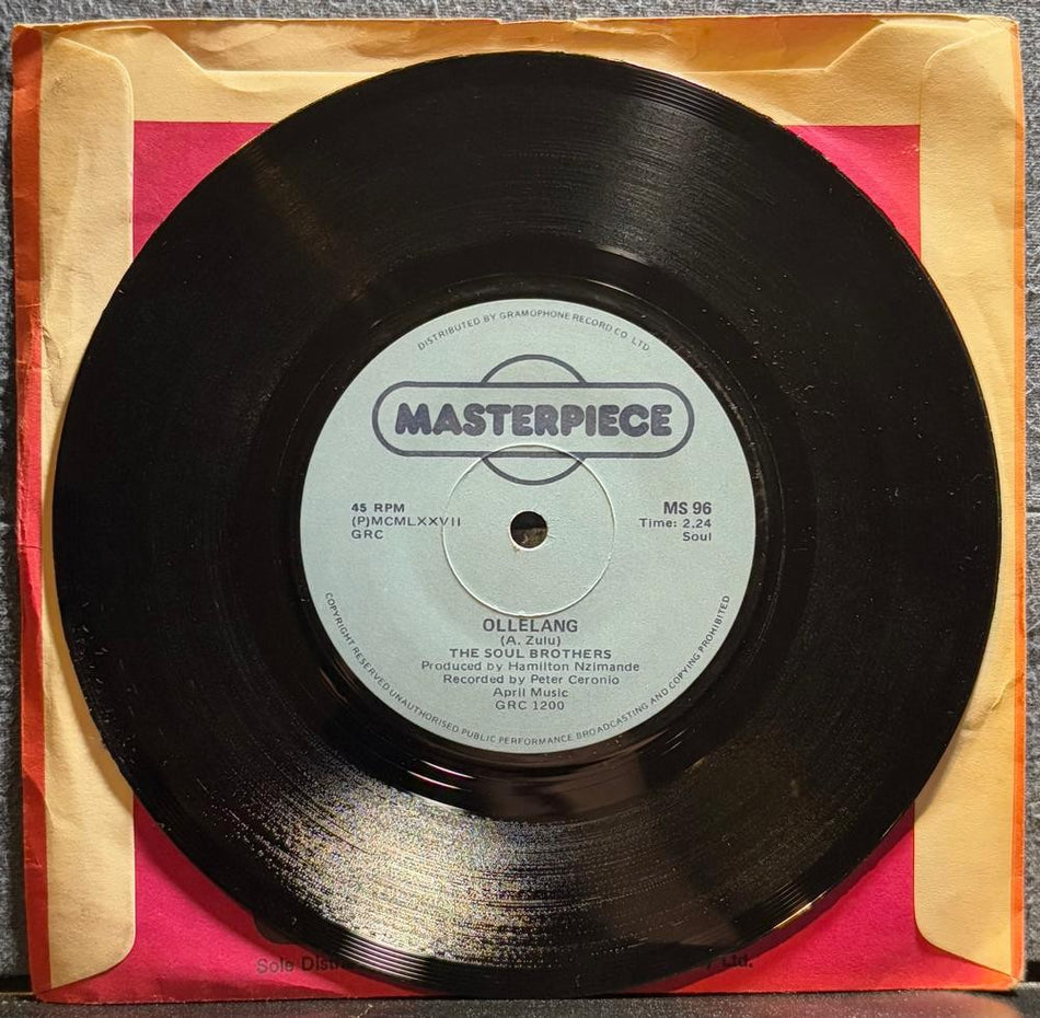SOUTH AFRICA 45~SOUL BROTHERS~GABORONE /OLLELANG~'78 CBS MASTERPIECE 7-INCH~SOUL