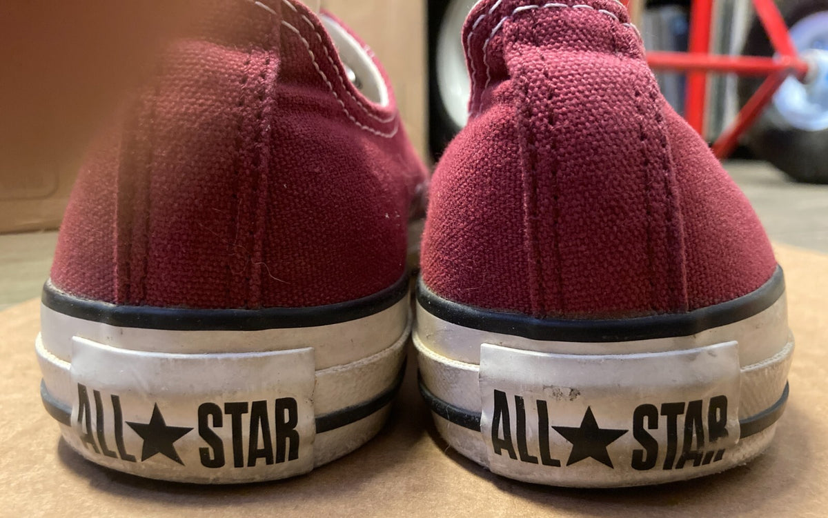 Converse CHUCK TAYLOR All Star Low Top Shoe BURGUNDY M9691 Mn 5 Wm 7~MAROON~EXC!