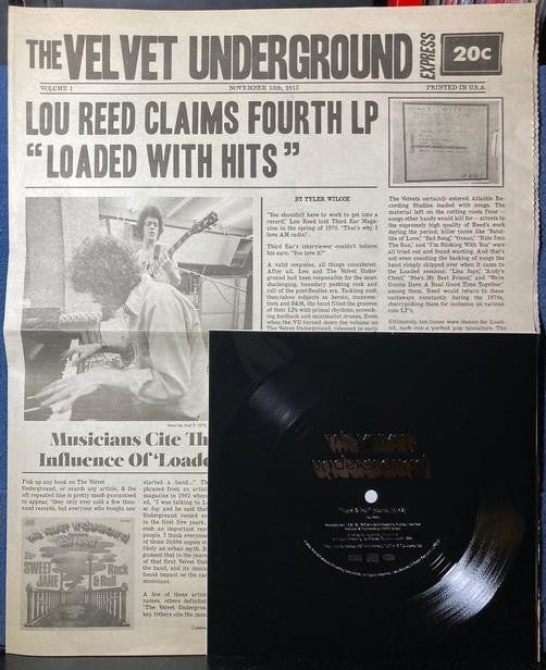 VELVET UNDERGROUND ROCK AND ROLL (DEMO)~NM- 2015 7" PROMO FLEXI-DISC +NEWSPAPER