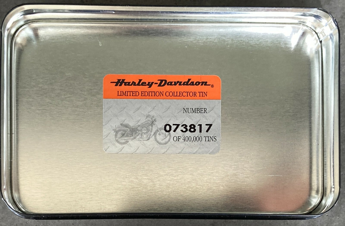 1999 DYNA HARLEY DAVIDSON LIMITED EDITION TIN & 2 SEALED DECKS PLAYING CARDS 