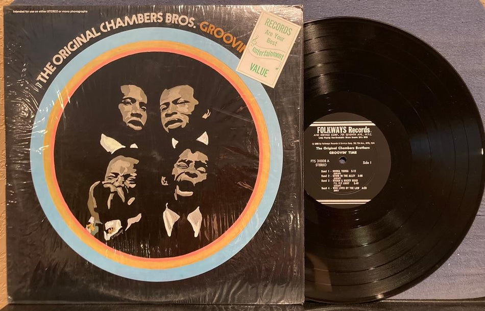 THE ORIGINAL CHAMBERS BROTHERS GROOVIN' TIME~1968 DEEP GROOVE FOLKWAYS LP~SHRINK
