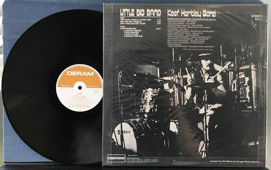 KEEF HARTLEY BAND~LITTLE BIG BAND~NM 1971 DERAM UK G/F FIRST PRESS LP~BLUES ROCK