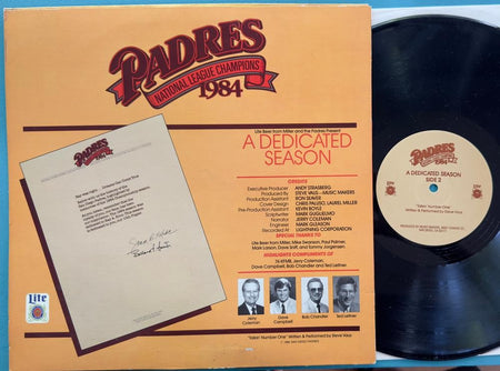 SAN DIEGO PADRES A DEDICATED SEASON 1984 LP~NM~TALKIN NUMBER ONE~JERRY COLEMAN