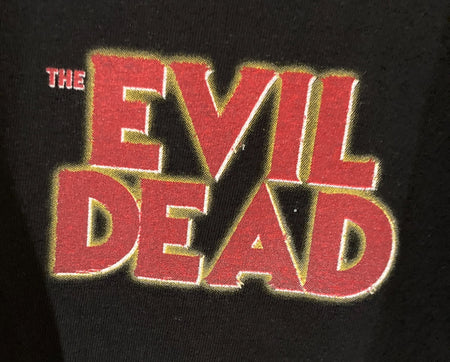 NEW! EVIL DEAD CHOKING HAND CROSS LOGO ORIG 2001 MOVIE PROMO T-SHIRT~XL~HORROR