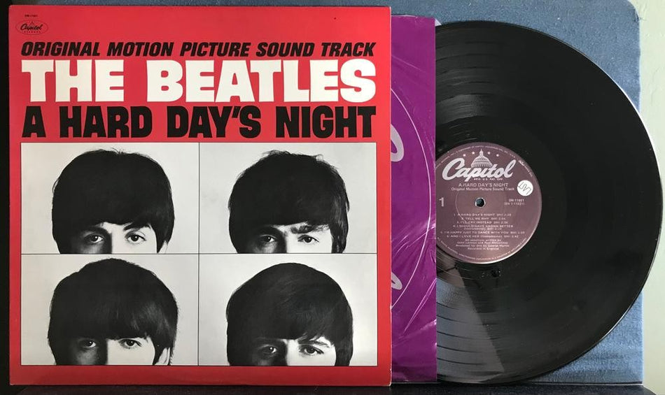 BEATLES A HARD DAY'S NIGHT~NM- 1980 PURPLE LBL QUIEX AUDIOPHILE~WEST COAST LP