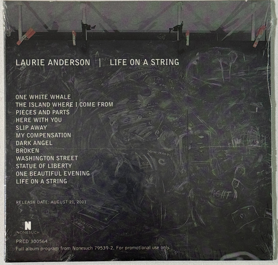 LAURIE ANDERSON LIFE ON A STRING~SEALED NEW 2001 ADVANCE PROMO CD in SLIPCASE