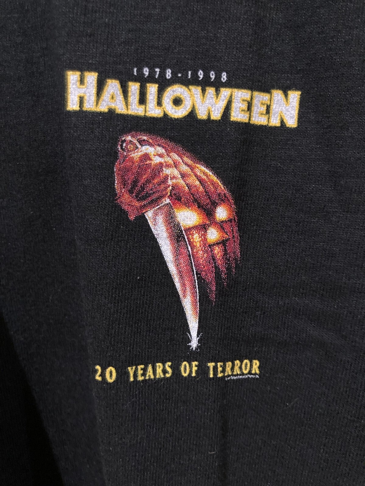 NEW! HALLOWEEN GRAVESITE SCENE~20 YEARS OF TERROR 1998 PROMO MOVIE SHIRT~XL