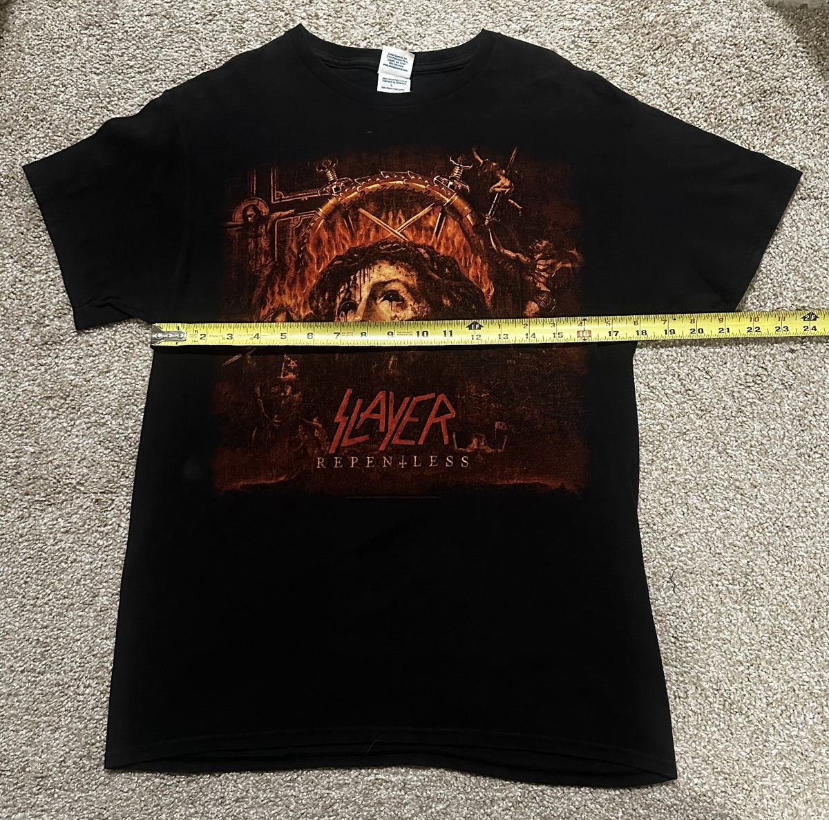 SLAYER BAND T-SHIRT~REPENTLESS~ORIGINAL~MEDIUM~M~BLACK~EXCELLENT COND~RARE~VTG