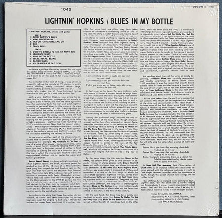 LIGHTNIN' HOPKINS BLUES IN MY BOTTLE~SEALED 1984 ORIGINAL BLUES CLASSICS COMP LP