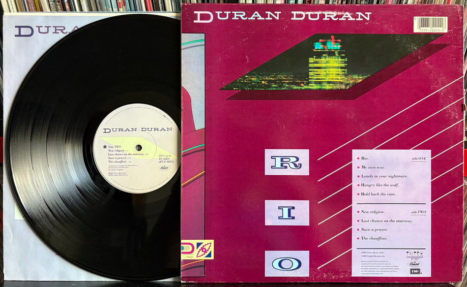 DURAN DURAN RIO-1982 THIRD EDITION LP w/INNER SLEEVE-WINCHESTER PRESS-SYNTH-POP