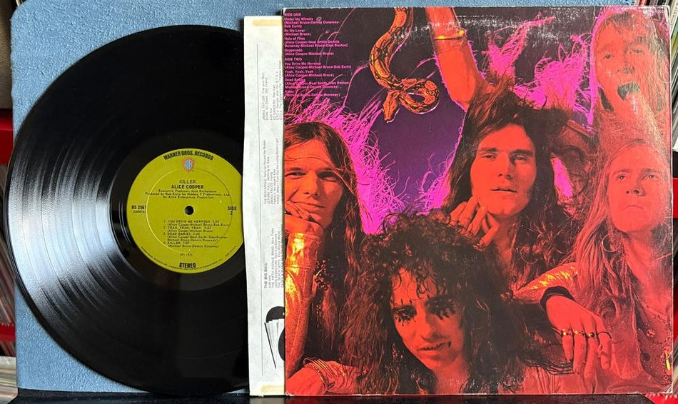 ALICE COOPER KILLER~1971 WARNER BROS GREEN LABEL 1st PRESS LP~TERRE HAUTE~KLING