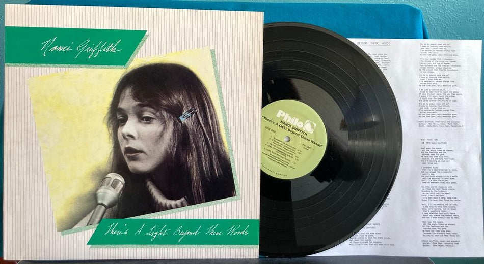 NANCI GRIFFITH THERE'S A LIGHT BEYOND THESE WOODS~NM 1982 PHILO LP~QUIEX~INSERT