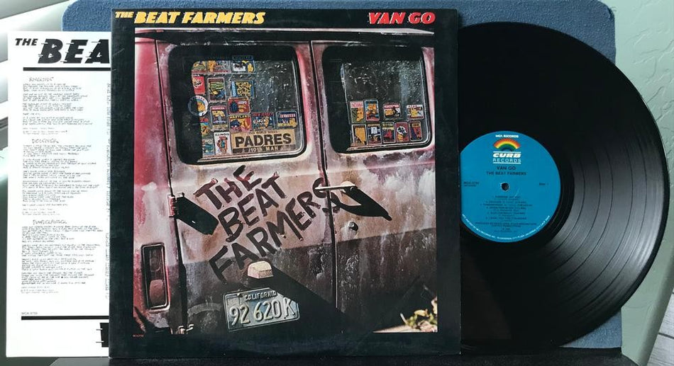 THE BEAT FARMERS VAN GO~NM- 1986 CURB RECORDS LP w/LYRIC INSERT~ALT COUNTRY ROCK